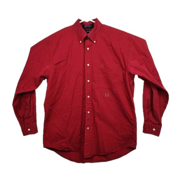 Tommy Hilfiger men's button-up shirt, Medium, Red, long sleeves - Picture 1 of 12